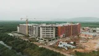 An aerial view of the of the Amrita University . We are proud to have contributed to its execution.
