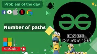 Number of paths | 22 October | POTD | GFG Problem of the Day | C++ |  Java | Python