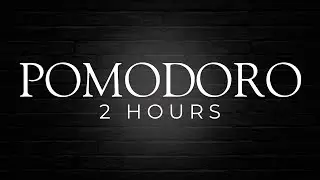 2-HOURS POMODORO TIMER 25/5 🧠 Deep Work & Study Ambience (Rain Sounds & Black Screen)