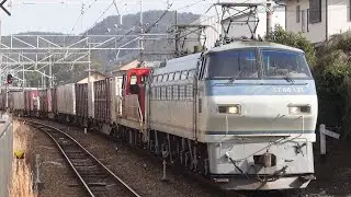 EF66-131+DD200-5(無動)+コキ24B 貨物 相生駅通過