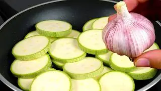 Gebratene Zucchini mit Knoblauch! Das leckerste und einfach Rezept!
