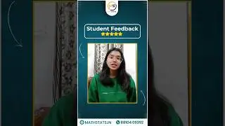 Our Students Feedback : Mathstats Classes for IIT-JAM | GATE | CUET | NET | ISI #shorts #mathstats