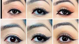 6 Eyeliner styles for hooded eyes #hoodedeyes #eyeliner #eyelinerhack #eyelinertutorial