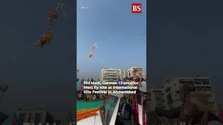 PM Modi, German Chancellor Merz fly kite at International Kite Festival in Ahmedabad #viral