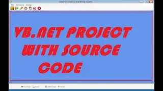 Hotel reservation management system project in vb.net with source code | vb.net mini projects source