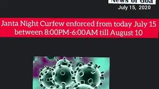 Breaking news  Re Lockdown in Goa from July 17