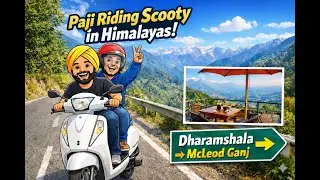 Dharamshala to McLeod Ganj on Scooty | Mountain Ride & Rooftop Cafe View | Trails Diary
