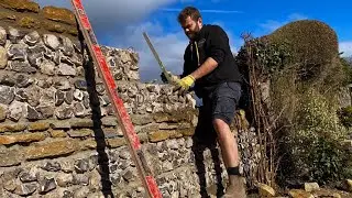 Building A Flint Block Stone Wall - Wednesdays&rsquo;s Work!