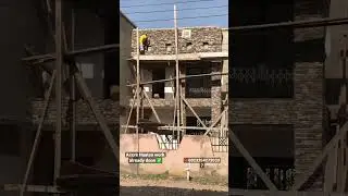 Decoration house with local stone in Ghana 🇬🇭