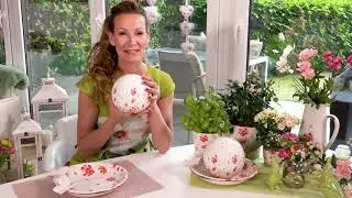 Kugel Wiesenblume aus Steingut