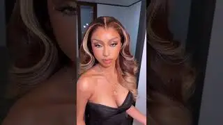 Trust me! You need this brown highlight balayage human hair wig#shorts #hdlacewig #gluelesswig #wigs