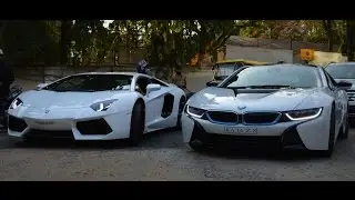 LAMBORGHINI - Aventador V/S BMW i8 IN - BANGALORE, INDIA.!!!