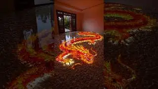 Would you walk on this Dragon Epoxy Floor 🐉 #epoxy #interiordesign #renovation