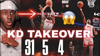 MAD KD IS UNSTOPPABLE!! Rockets Vs Hawks Highlights Reaction