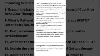 MPCE-013(Psychotherapeutic methods) Most important questions for exam|#ignou #mapc #exam #viral