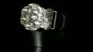 Leather belt with german silver buckle 