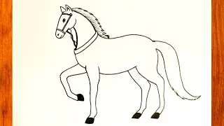 Easy Horse Drawing for Beginners | Step by Step How to Draw a Horse - Drawing Tutorial 