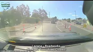 Legana, Tasmania -  No Right Turn - Road Closed