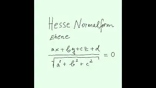 Vgeo: Hesse-Normalform einer Ebene, Abstandsberechnungen