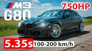 BMW M3 G80 Stage 2 Tuning | Cool wheels and brutal power | 100-200 km/h Dragy, POV & Sound