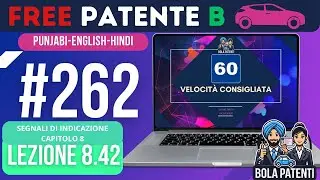 FREE PATENTE B IN PUNJABI | LESSON 8.42 | VELOCIT&Agrave; CONSIGLIATA | BOLA PATENTI
