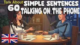 60 Simple Sentences & How to Talking on the Phone in English | Easy English Conversation Practice