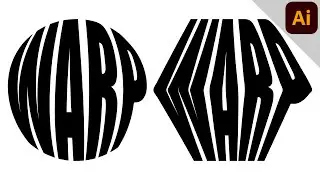 Warp text into shapes | ILLUSTRATOR TUTORIAL - TEXT EFFECT