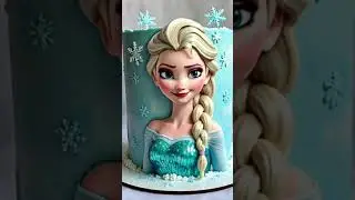 Frozen Elsa Cake 🎂💃🏼🧊❄#cake #happybirthday #ideas #birthdaycake #cakedesign #design #disney #frozen
