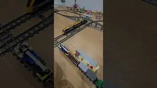 LEGO trains 60337 & 60197 on the new double crossover 7996