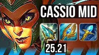 CASSIOPEIA vs IRELIA (MID) | 16/1/9, Quadra, 8 solo kills, Legendary, 41k DMG | KR Master | 25.21