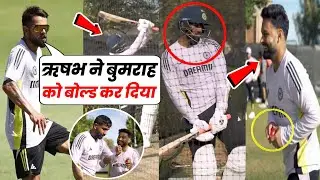 Just before the match against Aus, Rishabh Pant was seen bowling at a speed of 150+ in the nets.