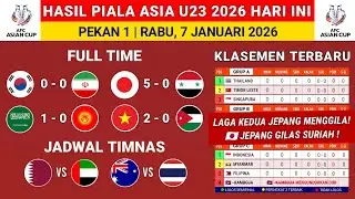Hasil piala Asia U23 2026 - Jepang vs Suriah - klasemen Piala Asia U23 terbaru hari ini