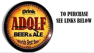 ADOLF BEER ALE WALL CLOCK