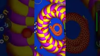 Wormszone Magic🐍 Game play #Short #snack #worms #youtubeshort #slitherio#wormatio#games
