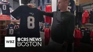 Excited Patriots fans head to the Pro Shop at Gillette Stadium ahead of home opener
