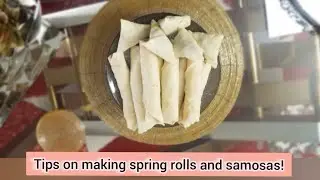 My tips for making spring rolls and samosas before frying them! | Spring roll designs |