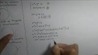 Rectas a la circunferencia | Secciones c&oacute;nicas| Profe Lisseth