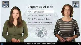 Corpora vs. AI Tools - Part I: Introduction