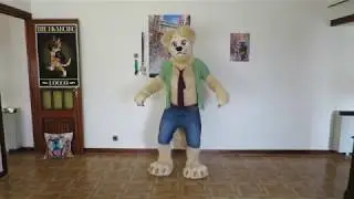 Mike Wuffer tries out SparkyCanDo's fursuit