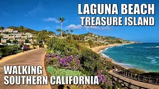 🌴👟Walking TREASURE ISLAND BEACH in LAGUNA BEACH, CALIF