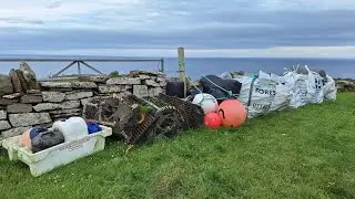 Caithness Beach Cleans at Clais Ceathaich by Latheron.
