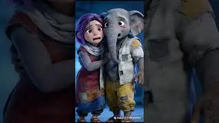 The house of the kind elephant was burned down. #monkey #funny #cutebaby #cute