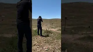 Steel target AR500 desert shooting at Hodge Road