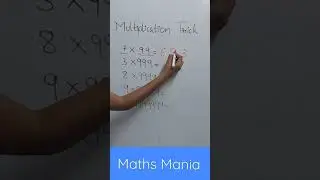 Single digit multiplication with 9,99,999,9999,9999,99999 | multiplication Trick #multiply #tricks