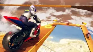 impossible stunt bike racing on dangerous tracks of sky road by | wow kidz gameplay