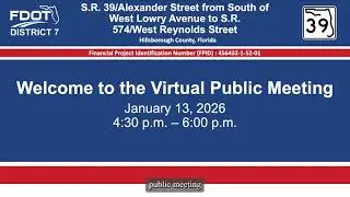 SR 39 (Alexander Street) Median Modifications Public Meeting