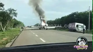 Suspected Drug Plane Found Set On Fire On Mexican Highway