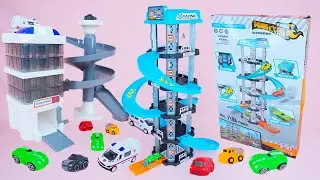 Unboxing a Multi-Level Parking Garage Playset and Model Cars with Uni | Review Toys