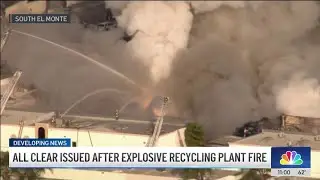 Explosive fire at recycling plant shakes up South El Monte neighborhood