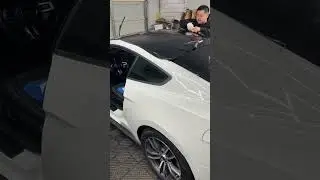 Gloss black roof wrap helping with paint protection and aesthetic look!! 👀
